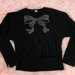 Kate Mack Rhinestone Bow Top, Size 6X